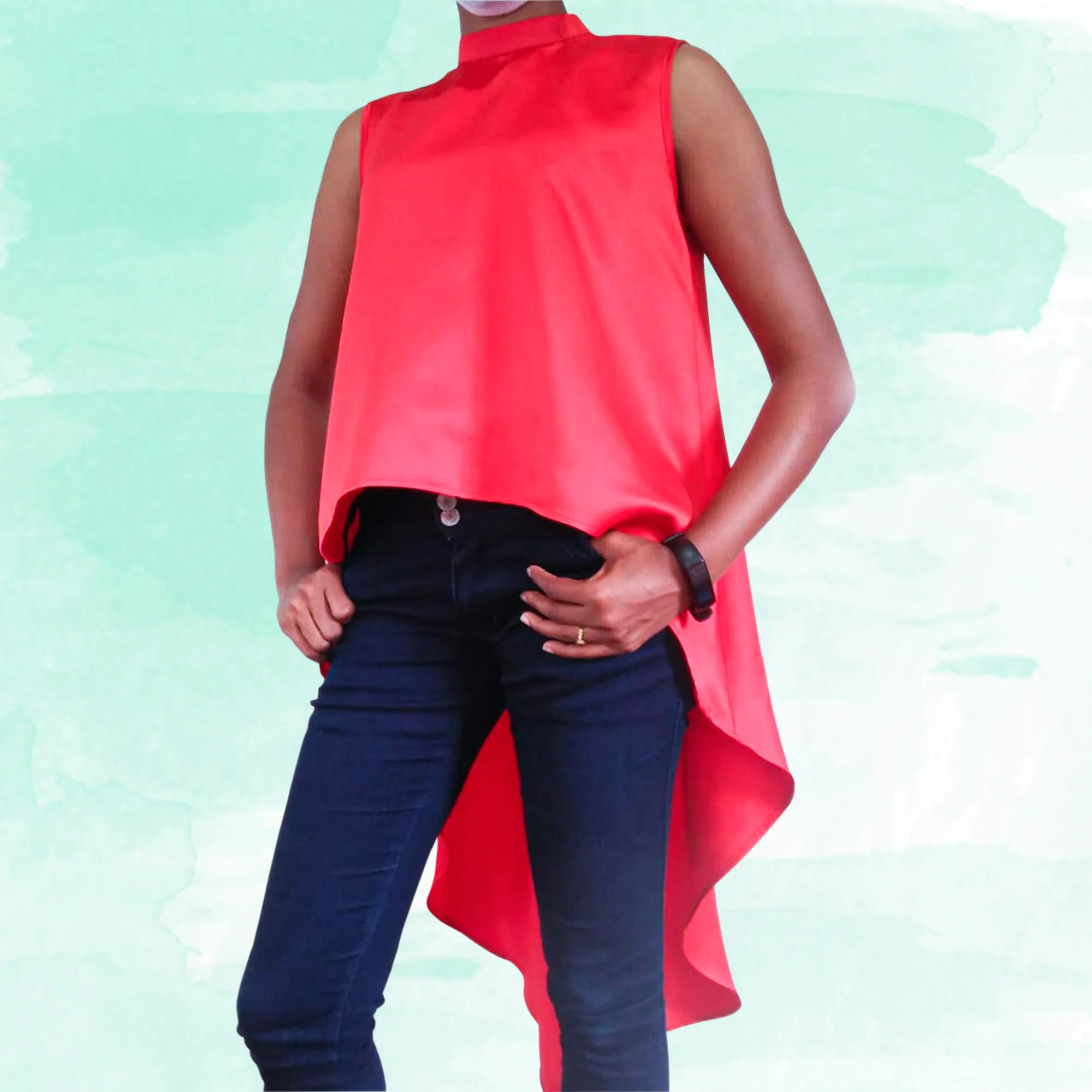 Asymmetrical Hem Dress Pdf Sewing Pattern - Image 4