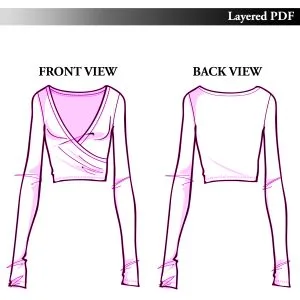 Wrap Front Top PDF Sewing Pattern