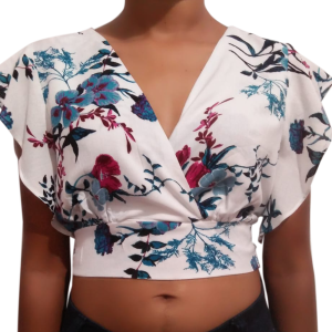 Tie-back Crop Blouse Pdf Pattern