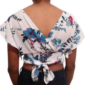 Tie-back Crop Blouse Pdf Pattern