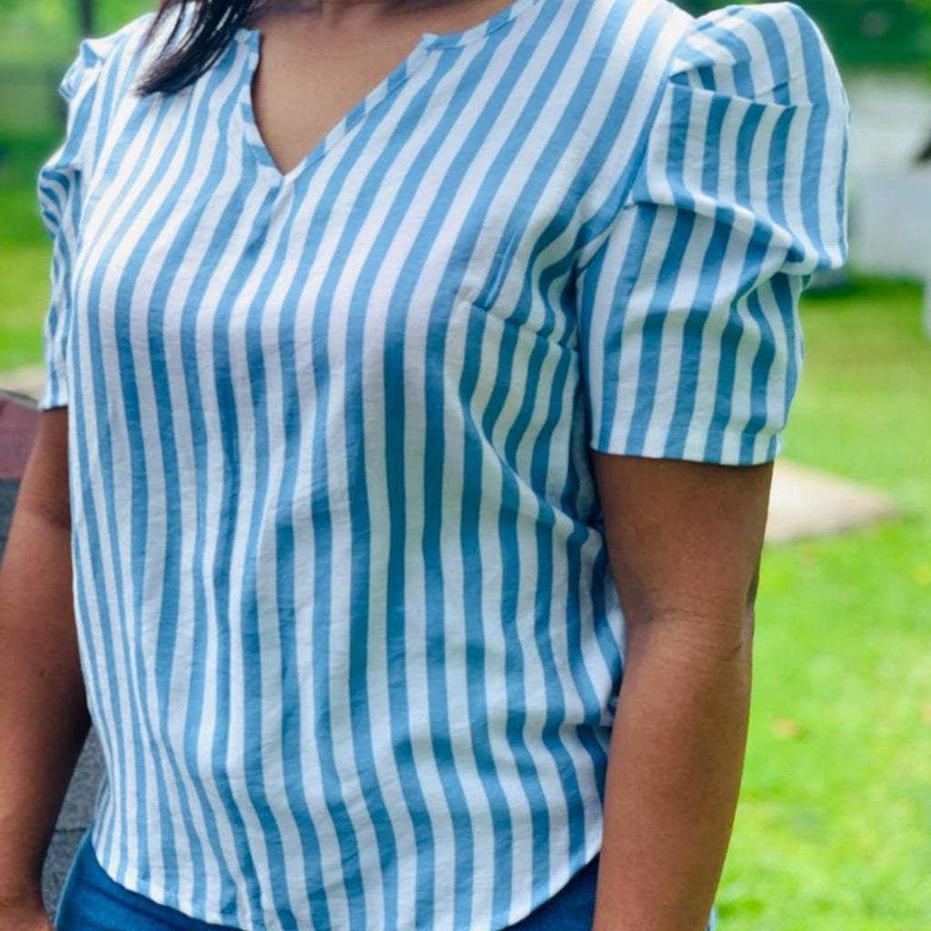 Pleated Puff Sleeve Women's Top PDF Sewing Pattern - Craftbook99