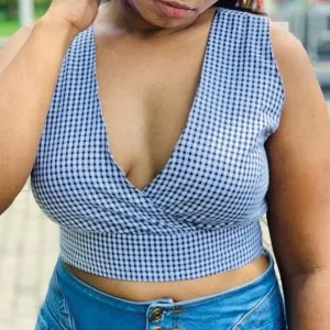 Deep Neck Summer Crop Top PDF Sewing Pattern