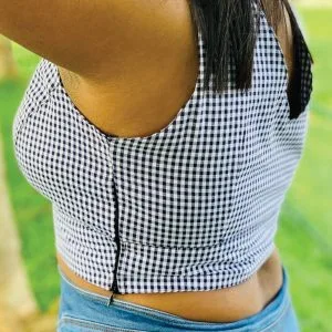 Deep Neck Summer Crop Top PDF Sewing Pattern