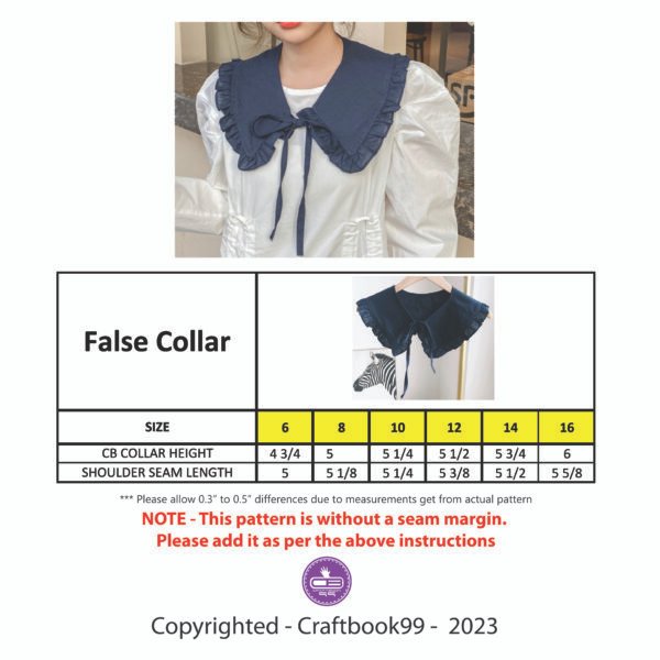 False Collar Pdf Sewing Pattern