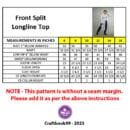 Front Split Longline Top PDF Sewing Free Pattern