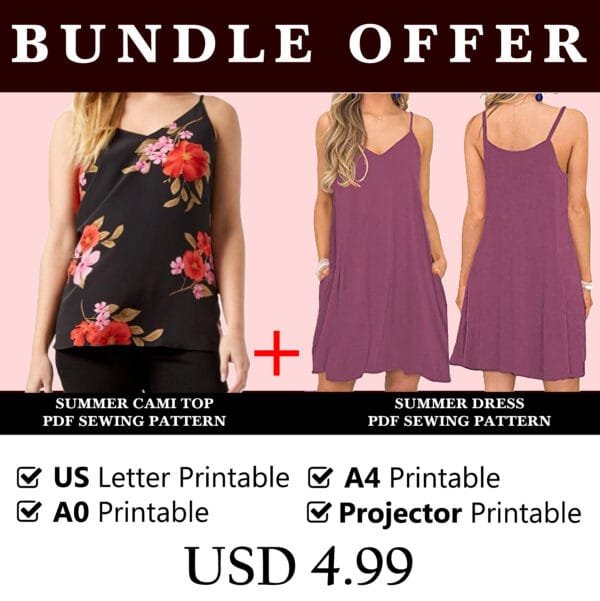 Get the **Summer Dress PDF Pattern Bundle Offer**! Easy-to-follow digital patterns for stylish summer dresses. Download now and start sewing your perfect outfit!