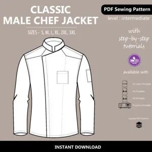 Classic Chef Jacket PDF Sewing Pattern