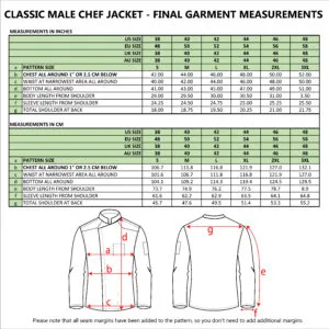 Classic Chef Jacket PDF Sewing Pattern