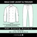 Mens Chef Jacket and Trouser Sewing Pattern