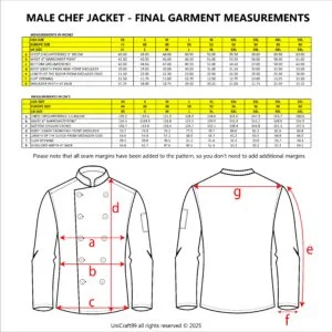 Mens Chef Jacket and Trouser Sewing Pattern