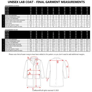Unisex Lab Coat PDF Sewing Pattern